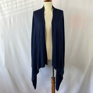 Tommy Bahama Navy Blue Lightweight Cardigan w/Cascading Hemline - Size XS